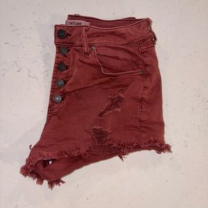 High waisted ripped short shorts